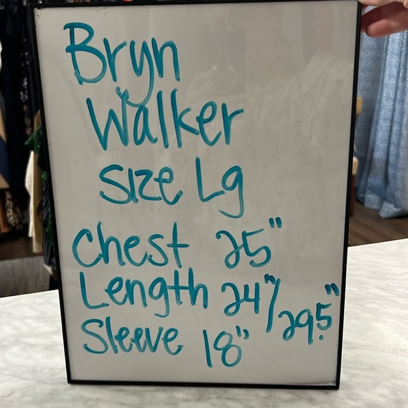 Bryn Walker Fran Round Neck 3/$ Bell Ruffle Sleeve Hi/Low Hemline Linen Shirt L - Picture 6 of 10